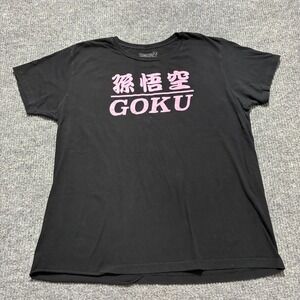 Dragon Ball Z Goku Kanji Mens T-Shirt Size XL Black Crew Neck Short Sleeve